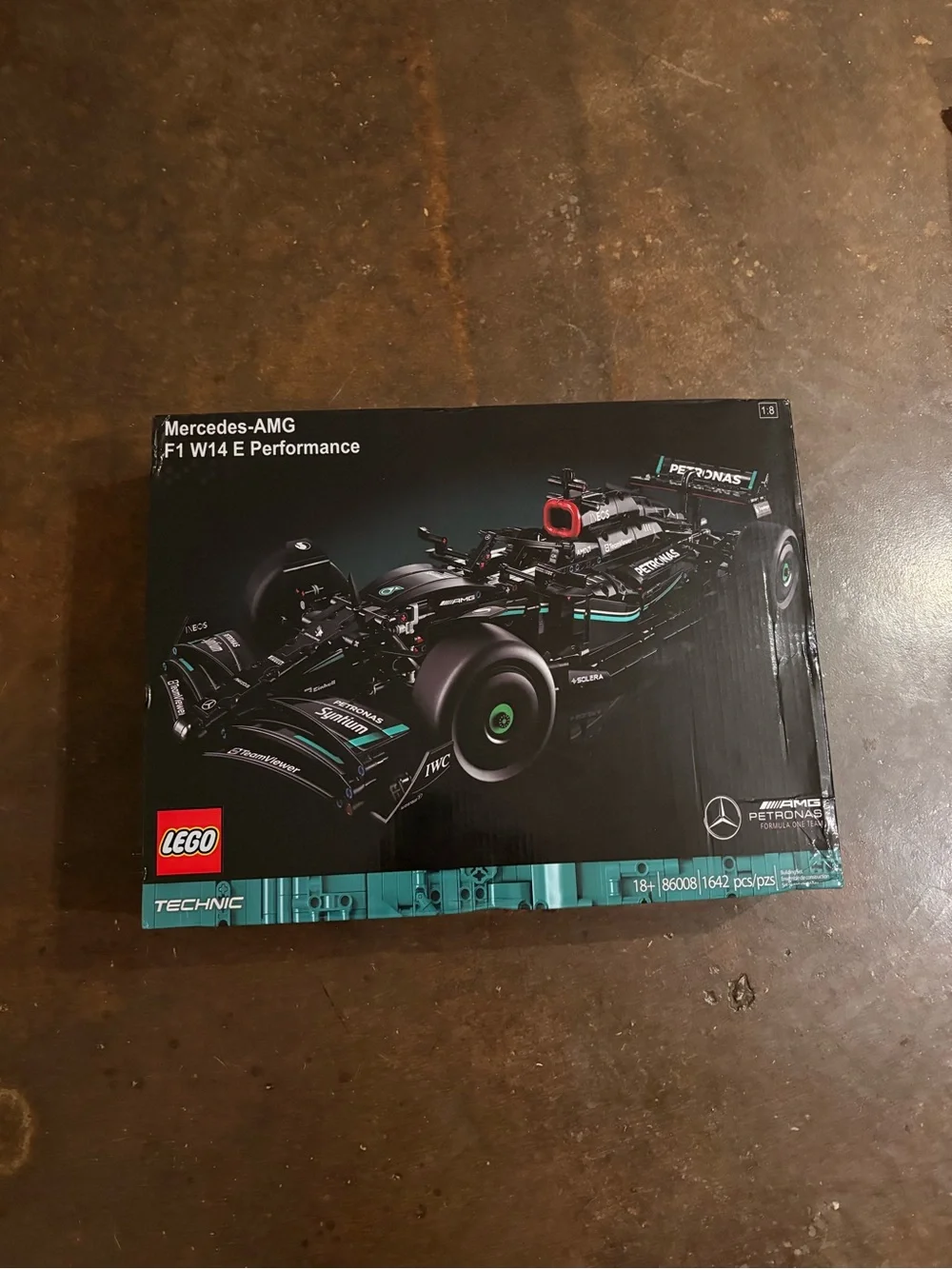 LEGO Black and Teal Mercedes-AMG Petronas F1 Model